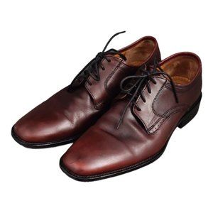Johnston & Murphy men's Dress leather shoes Vero cuoio lace up leather sole 10M